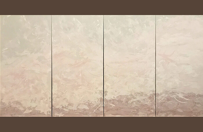 016-01  pink wave  H 4 feet x W 8 feet Acrylic On Canvas  $4,000
