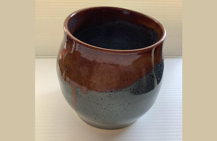 019-07  Pot for miso barrel  12x11.5x14h  white clay 2021  $200