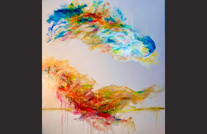 022-02  Orange Sky, 52” x 48”, Oil on Canvas, $3.000